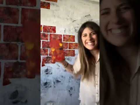 FALSO LADRILLO! PINTE LA PARED DE MI TALLER😱