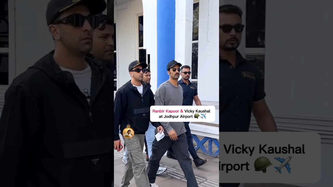 Ranbir Kapoor and Vicky Kaushal at the Airport post IAF Training πͺ