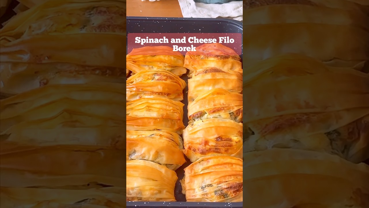 Crispy Spinach & Cheese Filo Borek Recipe 🥐 | Easy Turkish Pastry Delight