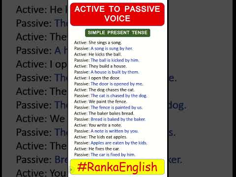 Active to Passive Voice | Simple Present Tense | Affirmative Sentence | English Grammar | part-2