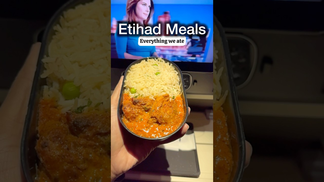 Our In-Flight Meals on Etihad A380 Abu Dhabi to NYC ✈️