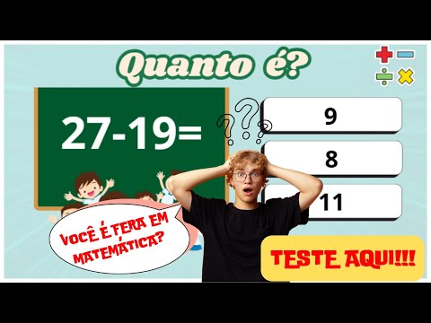 QUIZ DE MATEMÁTICA‼️TESTE SEU CONHECIMENTO EM SUBTRAÇÃO E ADIÇÃO🧮🤓