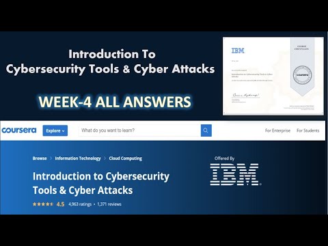 Introduction to Cybersecurity Tools & Cyber Attacks - Coursera | Week - 4 | All Quiz Answers