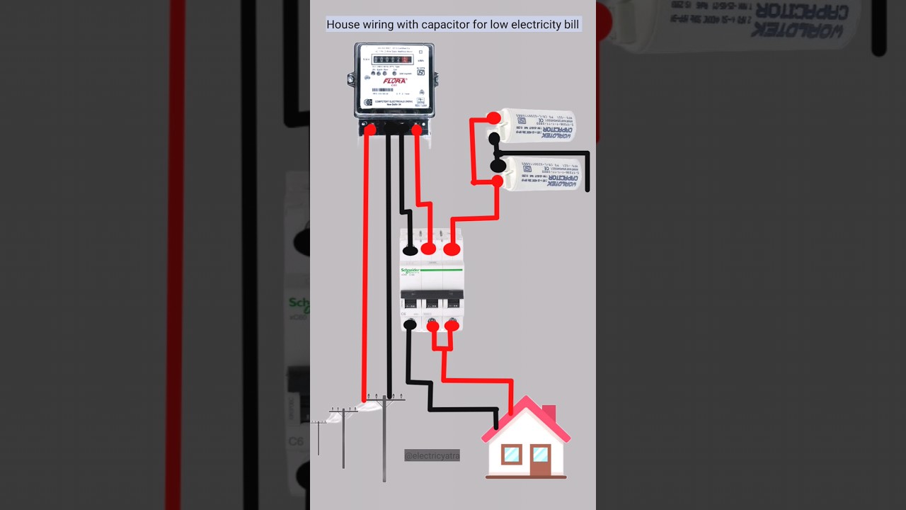 House Wiring with Capacitor to Cut Electricity Bills 💡