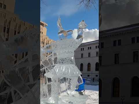 Cool Ice Sculptures! - 2023 St. Paul Winter Carnival #shorts