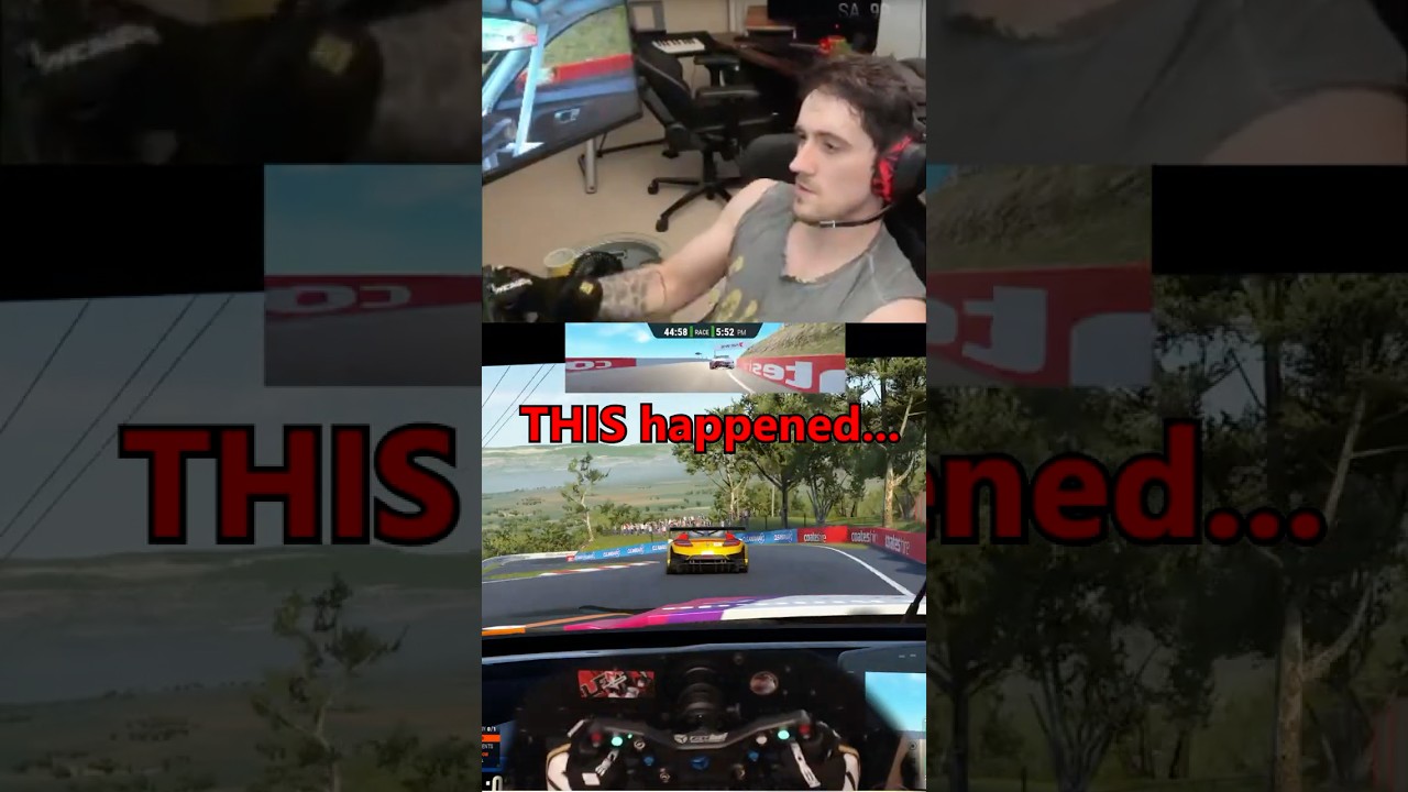 Every Gamer has had a moment like this... #shorts #disconnect #internet #simracing #crash #sad