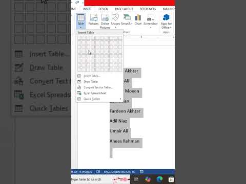 ๐๏ธ How to Convert Text into a Table in MS Word | Step-by-Step Guide