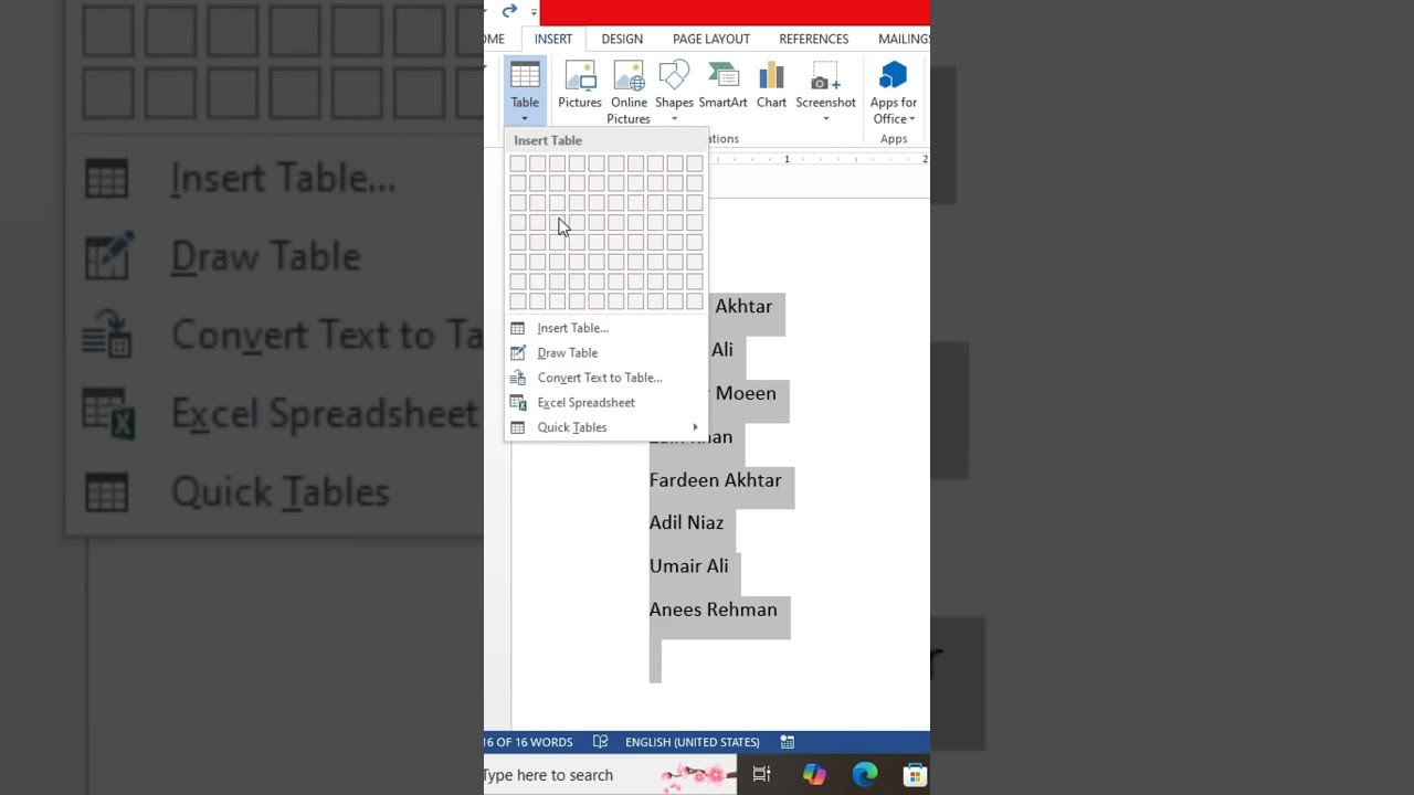 How to Convert Text into a Table in MS Word: Step-by-Step Guide