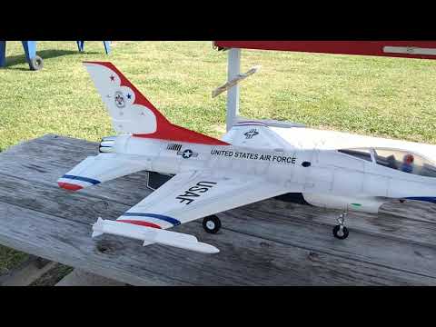 The Eflite 70mm F-16 EDF on 6s