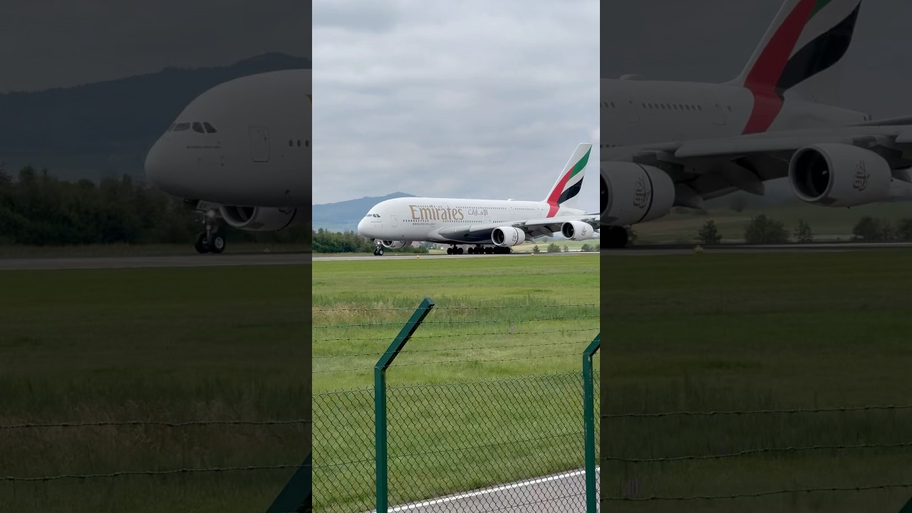 Watch Emirates A380's Amazing Butter Landing at ZRH ✈️