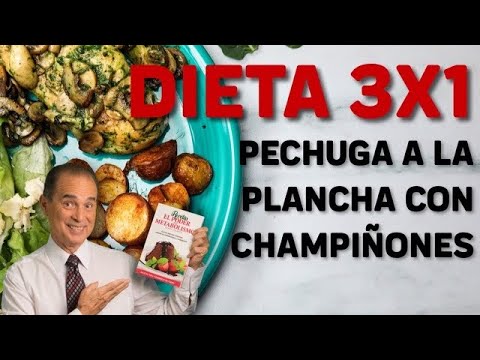 Receta Dieta 3x1 Pechuga A La Plancha Con Champiñones - Come Saludable 4