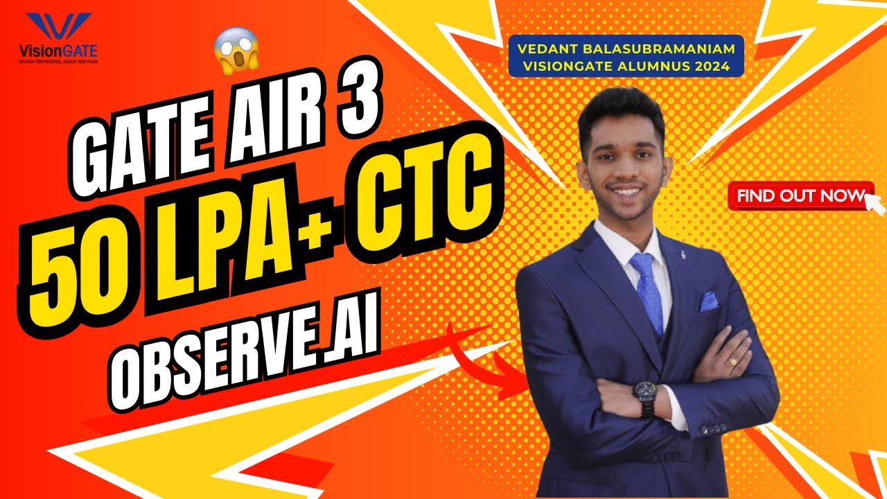From VisionGATE to ₹50 LPA Package ! 🤯 How GATE AIR 3 Cracked Top IISc Placement