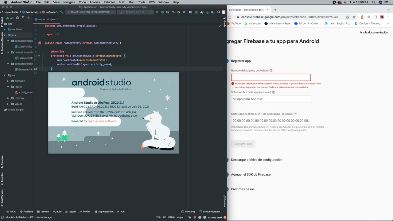SHA-1 EN ANDROID STUDIO // MAC AND WINDOWS