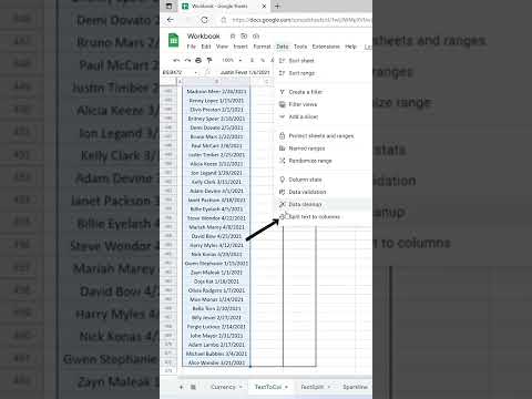 Separate a text string into columns using Google Sheet’s split text to columns feature! #sheets