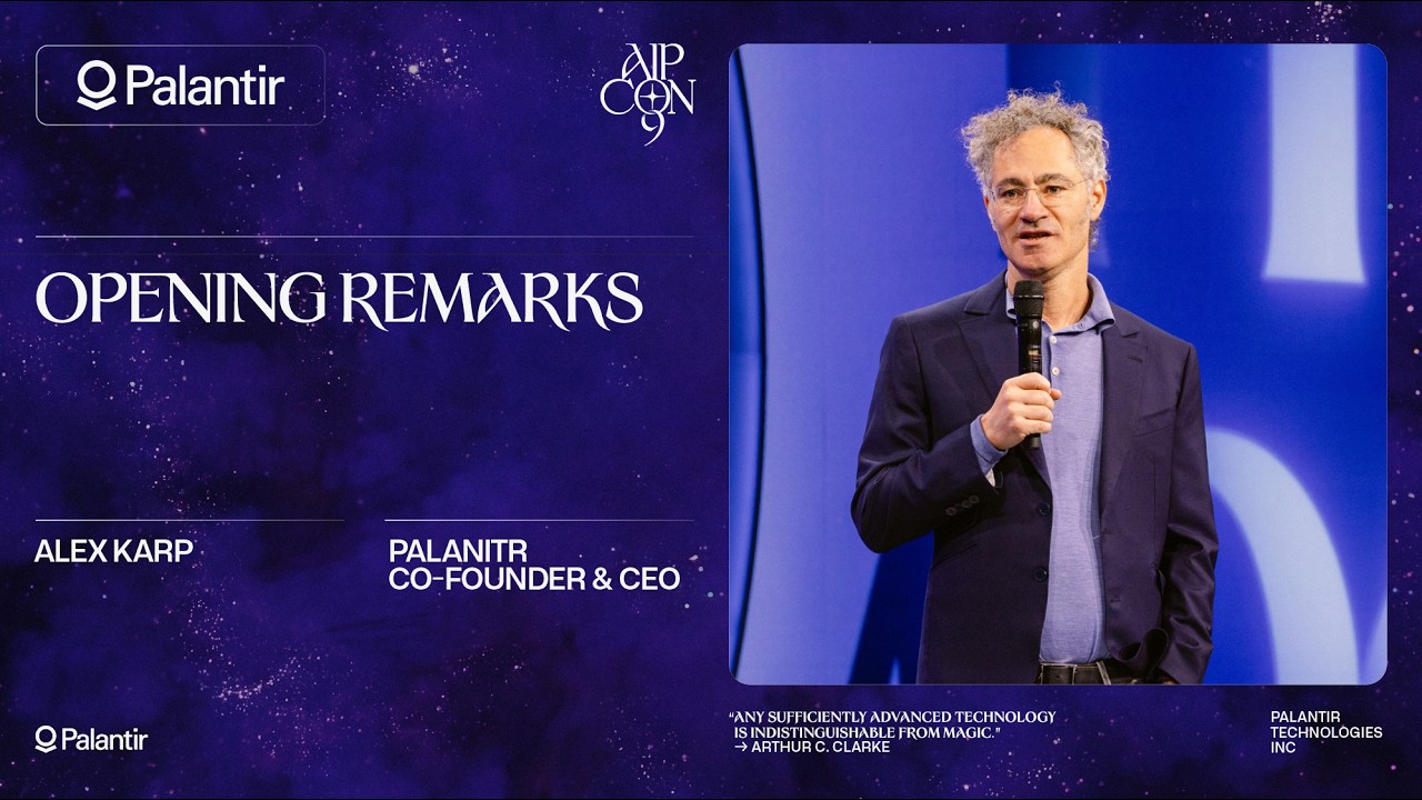 Palantir CEO Alex Karp at AIPCon 9 π