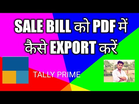 how to export invoice in pdf in tally prime | how to print all sales bill in tally prime