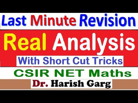 LAST Minute REVISION | CSIR NET REAL ANALYSIS | Fully Short Cut Tricks