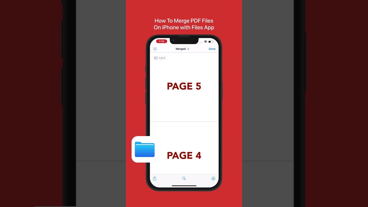 How to Merge Multiple PDF Files on iPhone