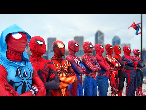 What If 10 SPIDER-MAN in 1 HOUSE ??? || Hey All SuperHero , Go To Trainning Nerf Gun !!