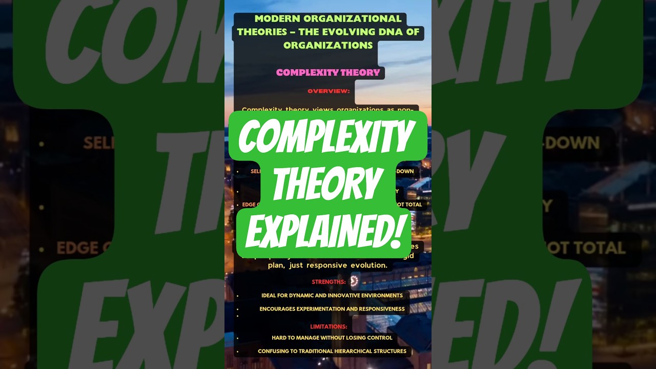 Understanding Complexity Theory & Modern OB Theories Made Easy 📚