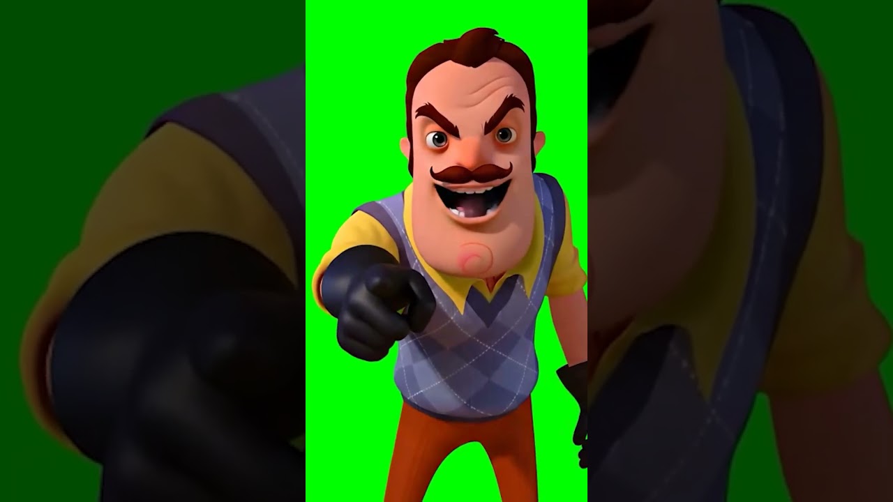 Hello Neighbor Green Screen with Sound Effects 🎮
