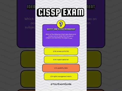 CISSP Exam - Identity and Access Management Domain 5. #cissp #identityandaccessmanagement #study