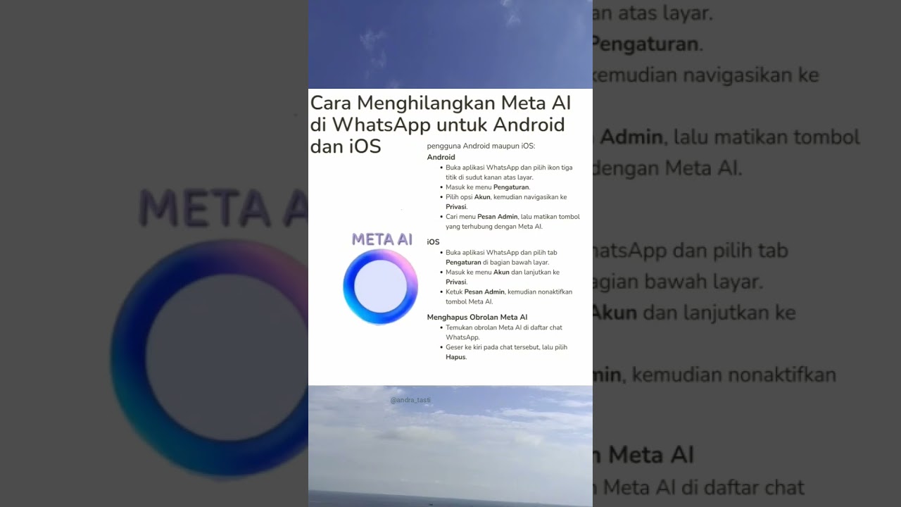Cara Menghapus Meta AI di WhatsApp 📱