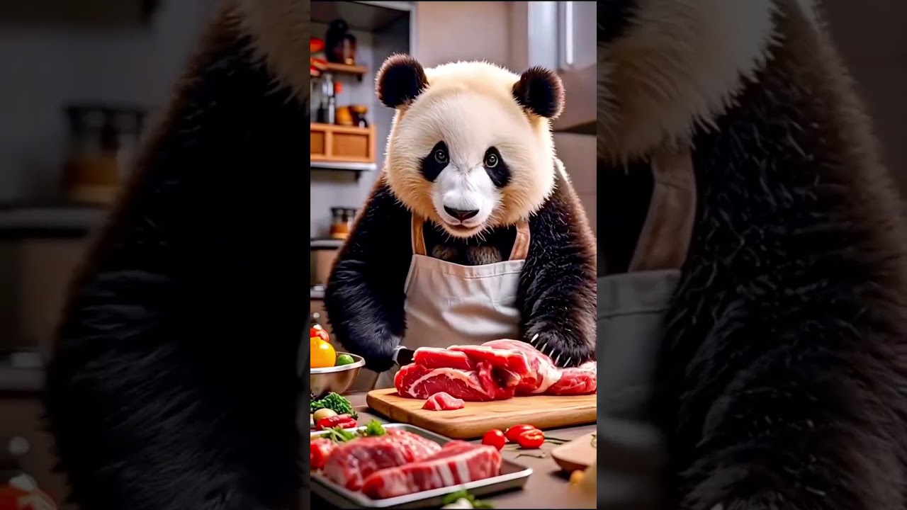 Panda's Market Adventure & Tasty Feast 🐼