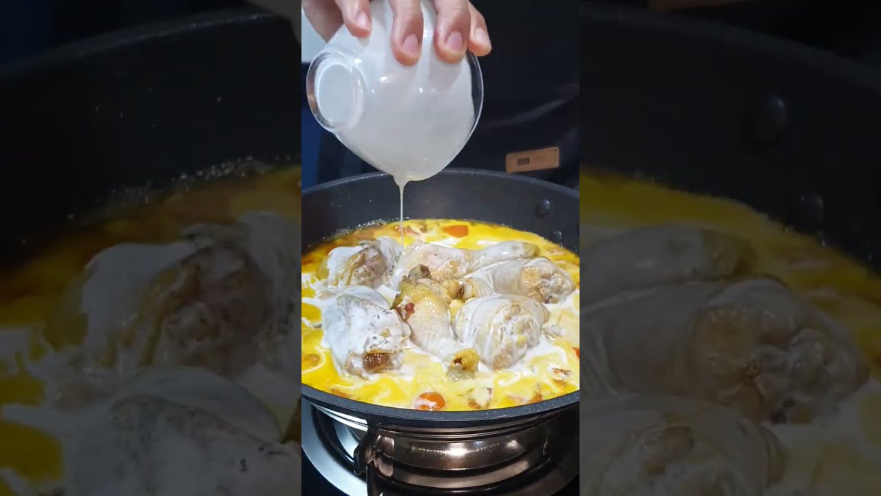 Creamy Chicken Curry #shorts #food #asmr