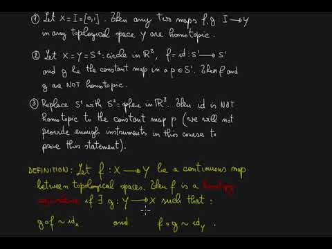 1.1 Introduction to Algebraic Topology. Homotopy.