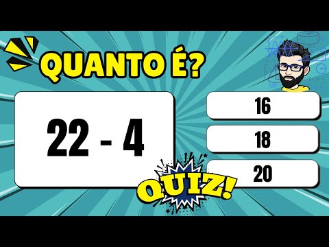 Quiz de Matemática do 5° Ano com operações de Adição e Subtração: [40 Perguntas]
