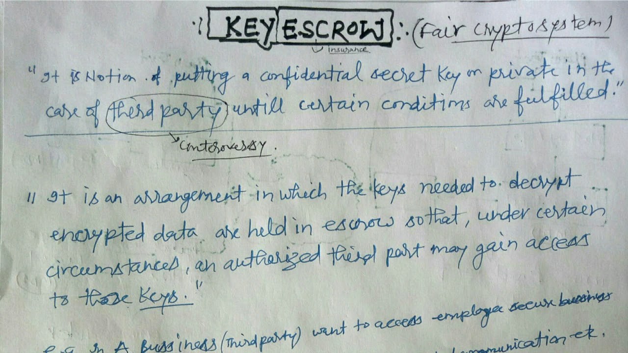 Key Escrow in Hindi 🔑