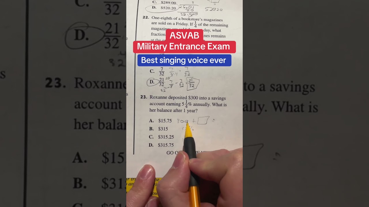 ASVAB Math Arithmetic Reasoning Solutions 23