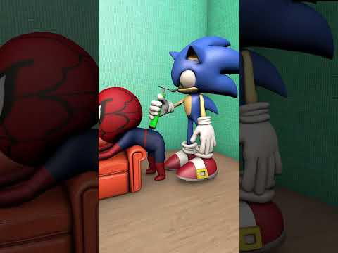 Sonic and Spider Man #cartoon #animation #scaryteacher #spiderman #3d #3danimation #cartoons