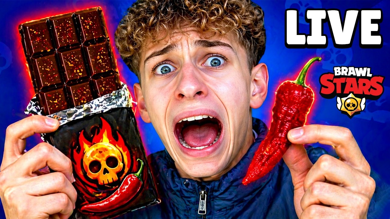 🌶️NAJOSTRZJESZA CZEKOLADA CHALLENGE w BRAWL STARS🌶️ (ZAPIS LIVE)