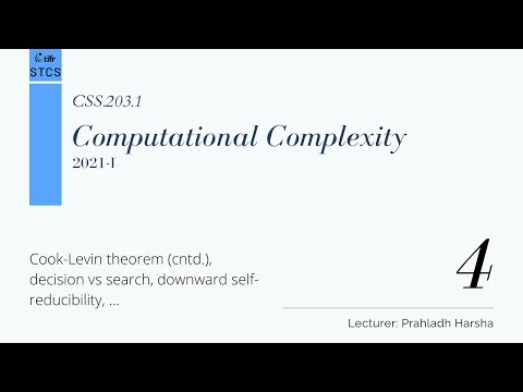 [CSS.203.1] Computational Complexity - Lecture 4