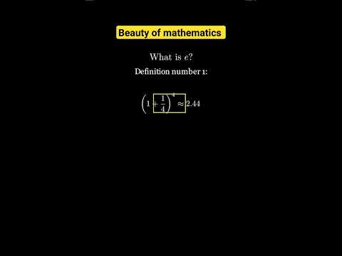 What is e?? 😲 Euler number 2.718 #maths #calculus