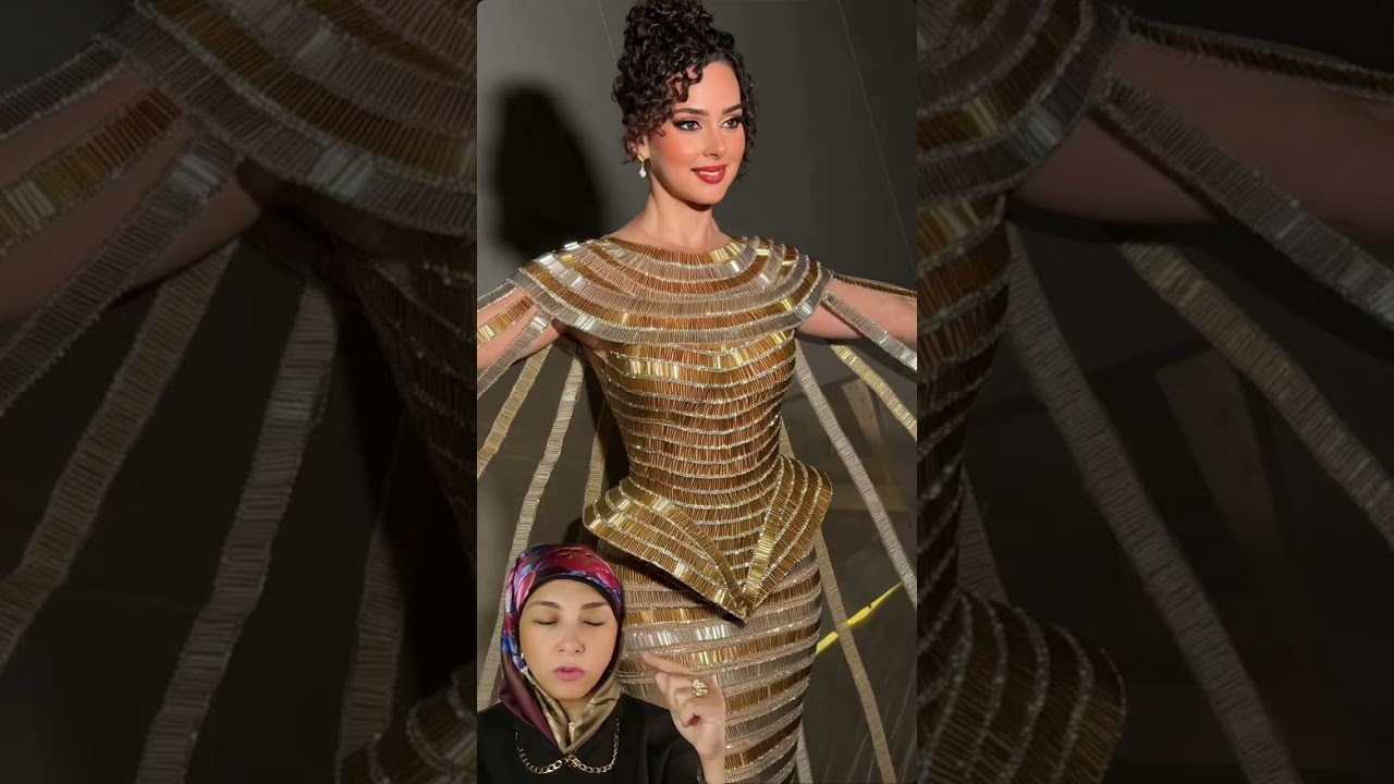 فستان شرين أحمد طارق الأنيق في افتتاح المتحف المصري الكبير ✨