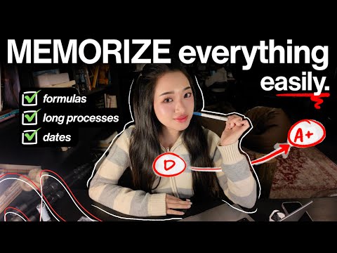 How to MEMORIZE EVERYTHING YOU STUDY fast and easily (formulas, terms, dates, processes, etc.) 🔥