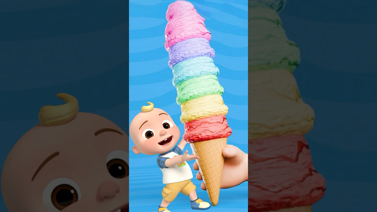 Giant Ice Cream Tower! 🌈🍦 Learn Colors with JJ