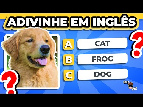 Adivinhe o NOME do ANIMAL em INGLÊS | Quiz Animal 🐾