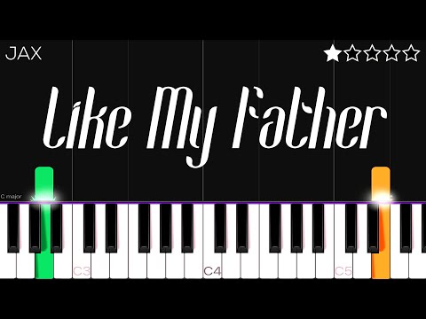 Jax - Like My Father | EASY Piano Tutorial