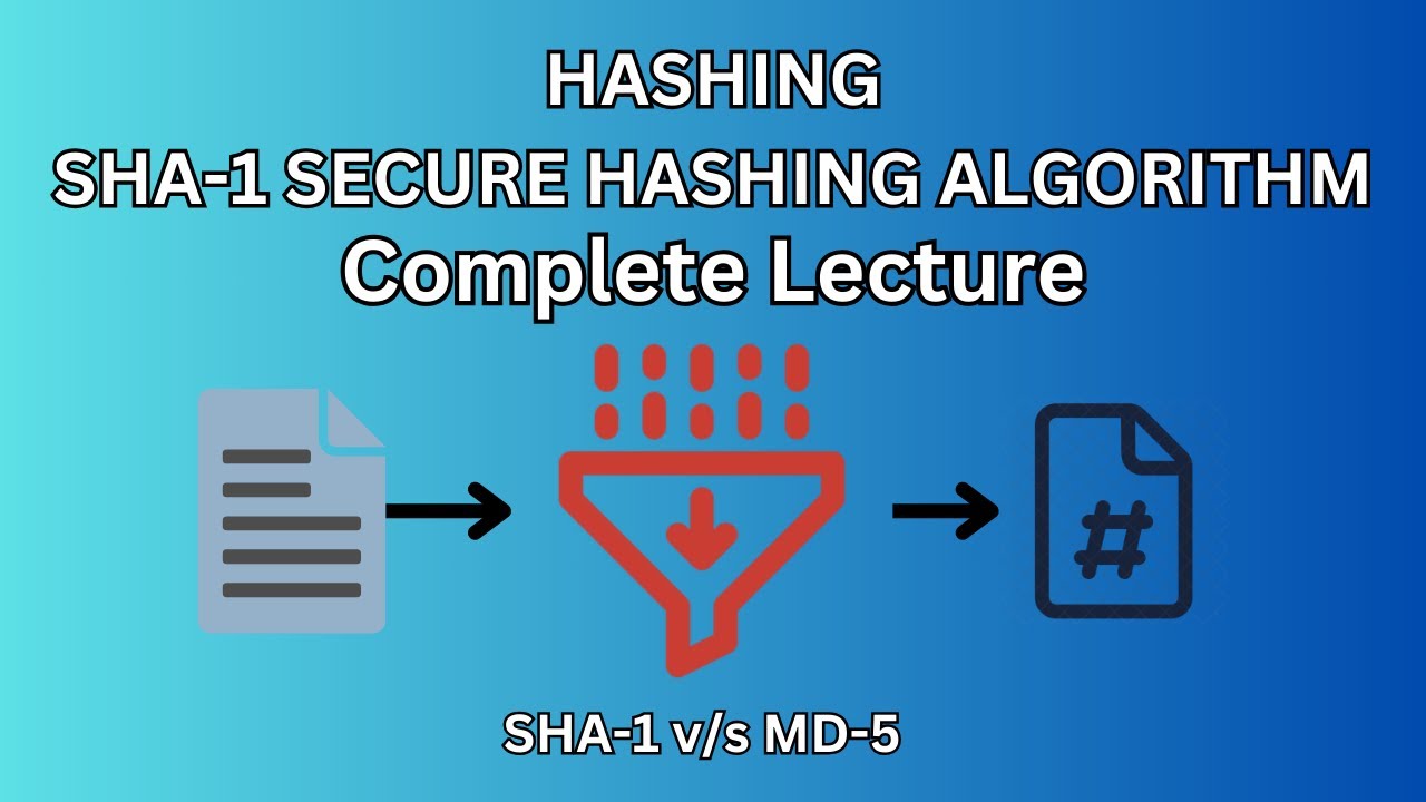 Hashing | SHA-1(Secure Hashing Algorithm) | Comparison With MD-5 | Working | Theory | Numerical