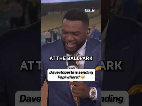 David Ortiz wants to sleep at Dodger Stadium after 18 innings 🤣 #bigpapi #dodgers #worldseries