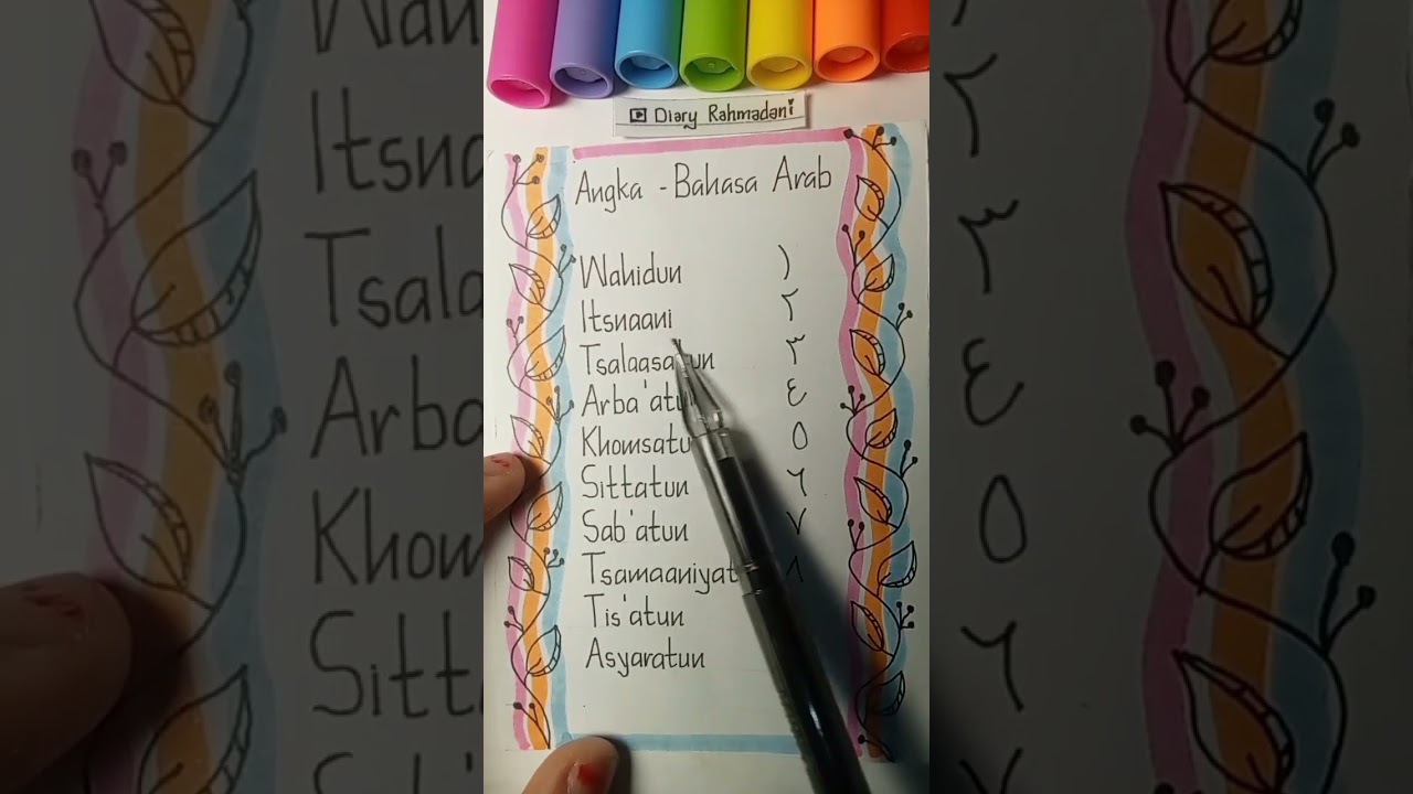 Belajar Angka 1-10 dalam Bahasa Arab ✍️