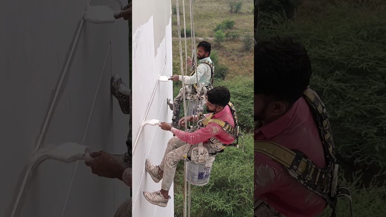 Exterior Wall Spider Jhula Se Painting Work #shots @manoharpaintingwork