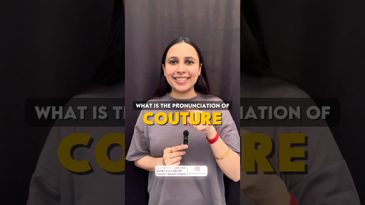 How to Pronounce 'Couture' Correctly π