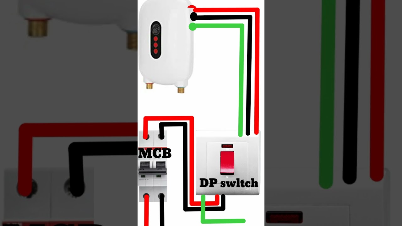 UAE 2-Pole MCB DP Switch & Water Heater Diagram ⚡