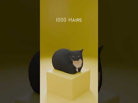 Maxwell the Cat  #3danimation #blender #physics #blender3d #3d #simulation #hair #cat #cats