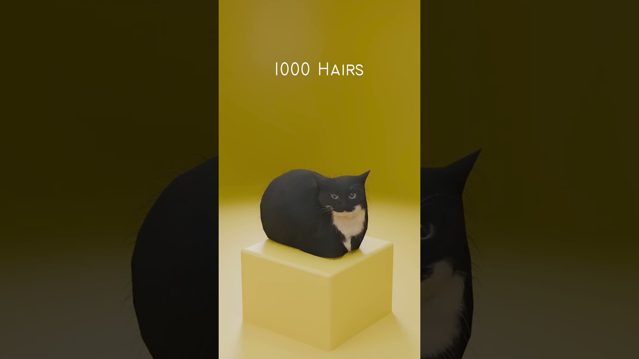 Maxwell the Cat: 3D Blender Physics & Hair Simulation 🐱